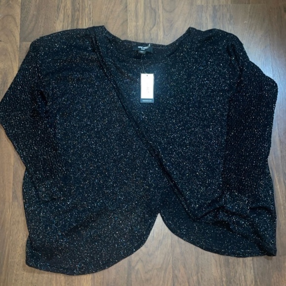 Nine West split glitter sweater - large NWT